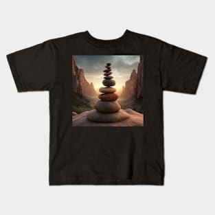 STONE ROCK BALANCING Kids T-Shirt